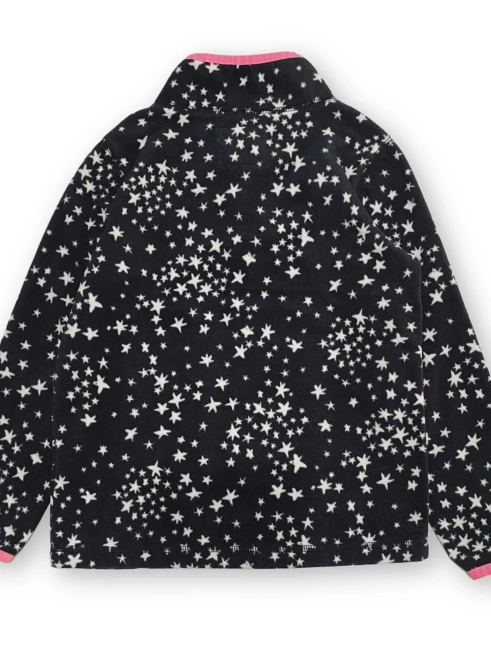 OshKosh B'gosh Girls Size 6 Gray and Pink Star Long Sleeve Quarter Zip Pullover